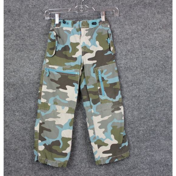 Mini Boden Other - Mini Boden Boys 5-6 Years Camo Cargo Pants Blur, Gray, and Green